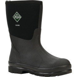 The Muck Boot Company Chore Mid Men's Black Rubber Work Boot, Size 11