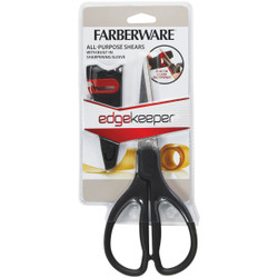 Farberware 8.5 In. All-Purpose Black Shears with Edgekeeper Sheath 5172582