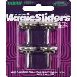 Magic Sliders 7/8 In. Round Nail-On Furniture Glide (4-Pack) 45364