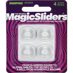 Magic Sliders 7/8 In. Round Clear Self-Stick Bumper (4-Pack) 74310
