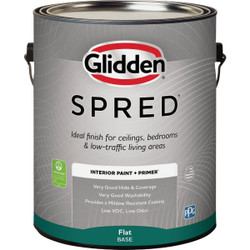 Glidden Spred Interior Paint + Primer Flat Ultra Deep Base Gallon GLSIN40B3/01