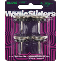 Magic Sliders 1-1/16 In. Round Nail-On Furniture Glide (4-Pack) 45567