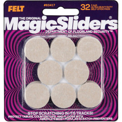Magic Sliders 1" Rnd Oatml Furn Pad 63417