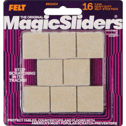 Magic Sliders 1" Sq Oatml Furn Pad 63424
