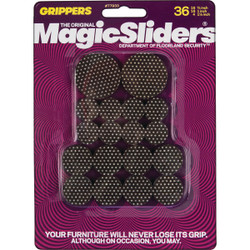 Magic Sliders Gripper Black Furniture Pad Value Pack (36-Piece) 77933