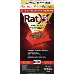 RatX Disposable Rat & Mouse Pre-Measured Bait Tray (4-Pack) 620105