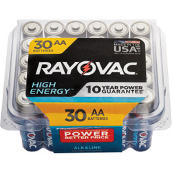 Rayovac High Energy AA Alkaline Battery (30-Pack) 815-30PPTK