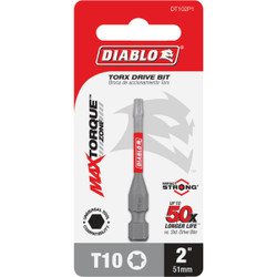 Diablo T10 TORX 2 In. Power Impact Screwdriver Bit DT102P1