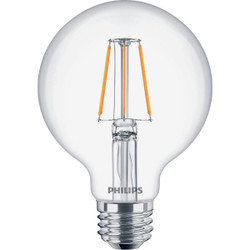 Philips 40W Equivalent Daylight G25 Medium Clear LED Decorative Light Bulb
