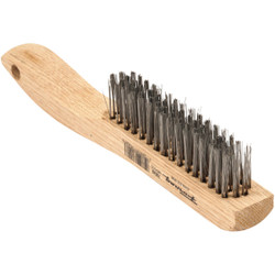 Forney 10-1/4 In. Shoe Handle Wire Brush with Stainless Steel Bristles 70520