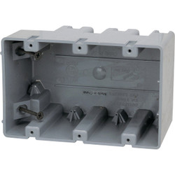 Madison Electric Smart Box 3-Gang PVC Molded Original Wall Box MSB3G