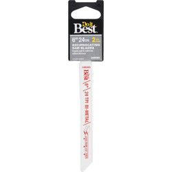 Do it Best 6 In. 24 TPI Bi-Metal Thick Metal Reciprocating Saw Blade (2-Pack)