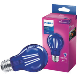 Philips Blue A19 Medium 4W Indoor/Outdoor LED Decorative Party Light Bulb 568865