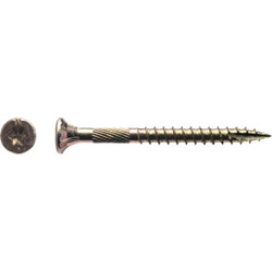 Big Timber #9 x 2 In. Yellow Zinc Flat Head Wood Screw (117 Ct., 1 Lb.) 1YTX92