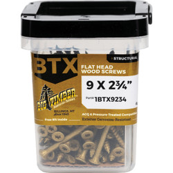 Big Timber #9 x 2-3/4 In. Bronze Flat Head Wood Screw (83 Ct., 1 Lb.) 1BTX9234