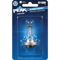 PEAK Classic Vision H7-55W 12V Halogen Automotive Bulb H7-55W-BPP