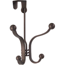 iDesign York Lyra Over-The-Door Bronze Quad Hook 53371