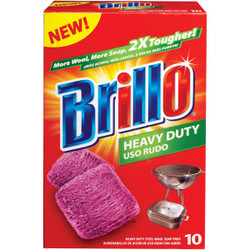 Brillo Heavy Duty Steel Wool Scouring Pad (10 Count) 23366