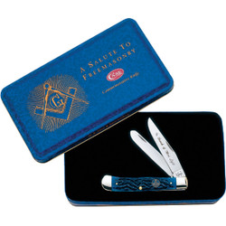 Case Masonic Trapper 3.25 In./3.27 In. Folding Knife with Gift Tin 01058