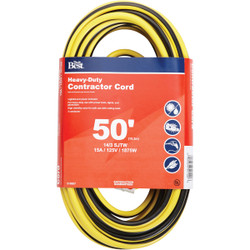 Do it Best 50 Ft. 14/3 Heavy-Duty Contractor Extension Cord OU-JTW-143-50-YLWS