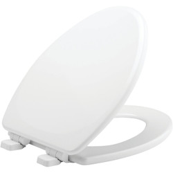 Mayfair Elongated Closed Front Slow Close White Wood Toilet Seat 143SLOW 000