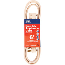 Do it Best 6 Ft. 14/3 15A Heavy-Duty Appliance Cord AC-PT3143-6-BG
