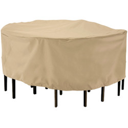 Classic Accessories 23 In. H. x 69 In. D. Tan Polyester/PVC Table Cover 58212