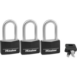 Master Lock 1-9/16" Alum Lock 3pk