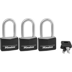Master Lock 1-9/16" Alum Lock 3pk 141TRILF