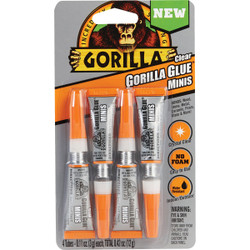 Gorilla 0.42 Oz. Clear Mini All-Purpose Glue (4-Pack) 4541702