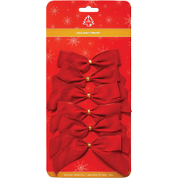Holiday Trims 6pk 2lp Red Vlvt Bows 7920DOZ Pack of 36