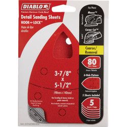 Diablo 80 Grit Mouse Sandpaper (5-Pack) DCTCAT080H05G