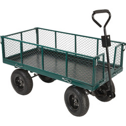 Best Garden 1000 Lb. Steel Garden Cart with Collapsible Sides 14000411