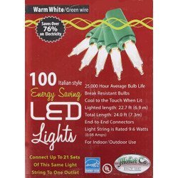 J Hofert White 100-Bulb Italian Style LED Light Set 2290-32