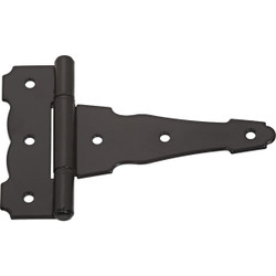 National 4 In. Black Ornamental Reversible T-Hinge N881904