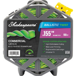 Shakespeare Ballistic Twist 0.155 In. x 90 Ft. Trimmer Line with Cutter 17469