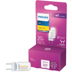 Philips 20W Equivalent T4 G8 Bi-Pin Base LED Special Purpose Light Bulb (2-Pack)