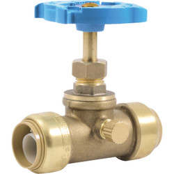 Sharkbite 3/4 In. x 3/4 In. Brass Push-to-Connect Gate Valve 24635LF