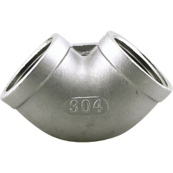 PLUMB-EEZE 1 In. FIP 90 Deg. Stainless Steel Elbow (1/4 Bend) U2-SSE-10