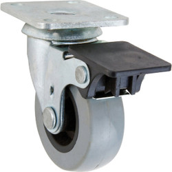 Shepherd 2 In. Thermoplastic Swivel Plate Caster with Brake 3542