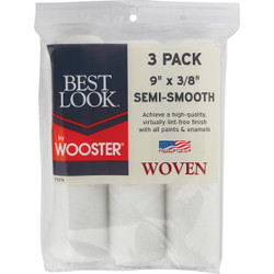 Best Look By Wooster 9 In. x 3/8 In. Woven Fabric Roller Cover (3-Pack) DR465-9