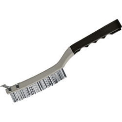 Best Look 0.95 In. x .013 In. Soft Grip Stainless Steel Wire Brush with Scraper