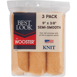 Best Look By Wooster 9 In. x 3/8 In. Knit Fabric Roller Cover (3-Pack) DR425-9