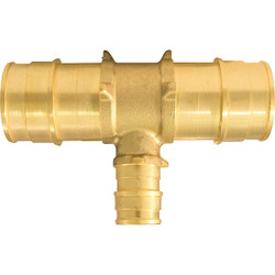 Apollo Retail 1 In. x 1 In. x 1/2 In. Barb Brass Reducing PEX-A Tee EPXT1112