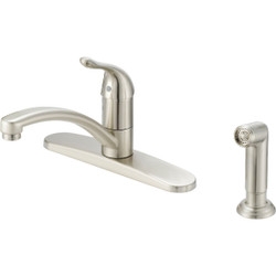 Home Impressions 1-Handle Lever Kitchen Faucet with Side Spray, Brushed Nickel