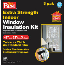 Do it Best 42 In. W. x 62 In. L. Indoor Shrink Window Film (3-Sheets) V83/3HDB