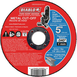 Diablo Type 1 5 In. x 0.040 In. x 7/8 In. Metal Cut-Off Wheel DBD050040101F