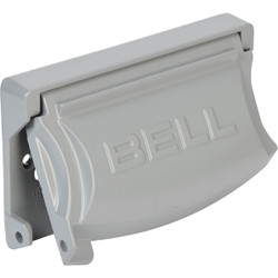 Bell Single Gang Multi-Configuration Die-Cast Metal Gray Outdoor Outlet Cover