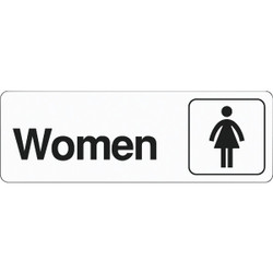 Hy-Ko Deco Series Plastic Restroom Sign, Women D-14