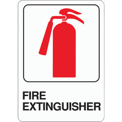 Hy-Ko Deco Series Heavy-Duty Plastic Sign, Fire Extinguisher D-16
